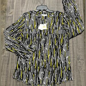 Calvin Klein Black and Yellow Graphic Shirt